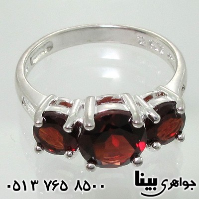 انگشتر یاقوت گارنت زنانه طرح تاج