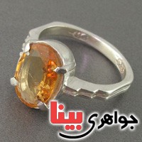 انگشتر سیترین خوشرنگ چهار چنگ _کد:18937