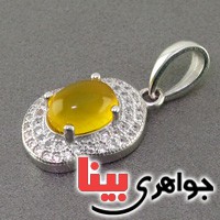 گردنبند عقیق شرف الشمس زنانه مدل نگینی _کد:18940