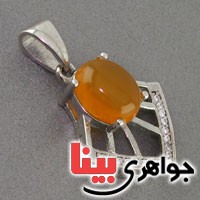گردنبند عقیق شرف الشمس زنانه مدل سمینار _کد:18966