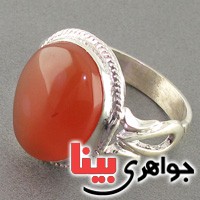 انگشتر عقیق یمنی با حرز امام جواد موکل دار مردانه _کد:18983
