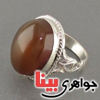 انگشتر عقیق یمنی مردانه مدل عمار همراه با حرزامام جواد _کد:18994