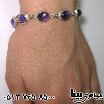 دستبند آمتیست زنانه 9 نگین