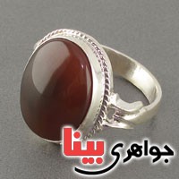 انگشتر عقیق یمنی مردانه مدل عمار همراه با حرزامام جواد _کد:19014