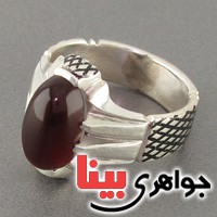 انگشتر عقیق یمنی مردانه بسیار خوشرنگ کلکسیونی _کد:19021