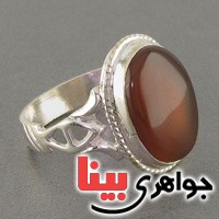 انگشتر عقیق یمنی مردانه همراه با حرز امام جواد _کد:19037