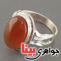 انگشتر عقیق یمنی مردانه همراه با حرز امام جواد _کد:19038
