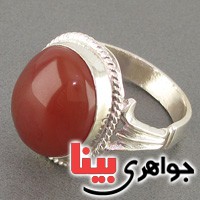 انگشتر عقیق یمنی مردانه همراه با حرز امام جواد  _کد:19046