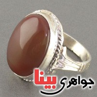 انگشتر عقیق یمنی مردانه موکل دار همراه با حرز امام جواد   _کد:19049