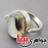 انگشتر عقیق شجری و عقیق یمنی دو رو چرخشی سفارشی با سنگ دلخواه شما _کد:19055
