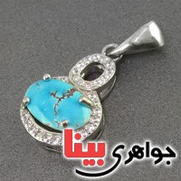 گردنبند فیروزه نیشابوری خوشرنگ زنانه زیبا _کد:19060