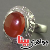 انگشتر عقیق یمنی ناب بانوی اول همراه با شناسنامه معتبر _کد:2853