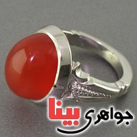 انگشتر عقیق یمنی دامله اصیل همراه با شناسنامه معتبر _کد:2863