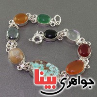 دستبند چند جواهر سلجوقی زنانه سنگ درمانی _کد:19112
