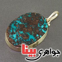 گردنبند فیروزه نیشابوری شجری درشت _کد:19165