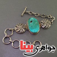 دستبند فیروزه نیشابوری قدیمی بسیار عالی _کد:2873