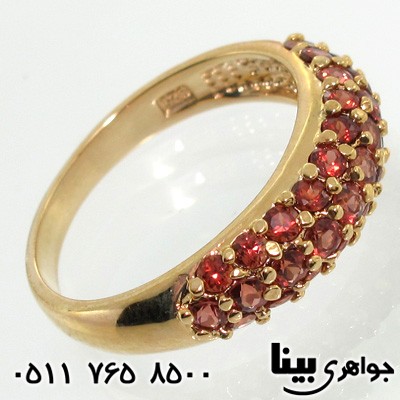 انگشتر یاقوت گارنت زنانه 32 نگین