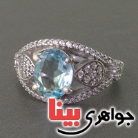 انگشتر توپاز رودیوم زنانه مدل ونوس _کد:19176