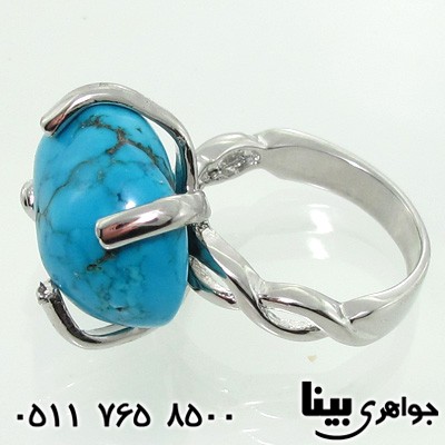 انگشتر فیروزه آمریکایی زنانه راف درشت