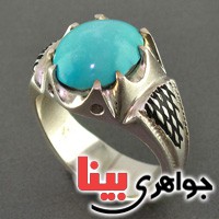 انگشتر فیروزه  نیشابوری عجمی دیپلمات _کد:2878