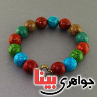 دستبند سندلوس درشت رنگارنگ _کد:19190