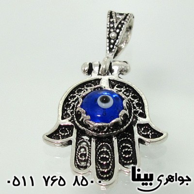 گردنبند نقره چشم زخم طرح دست