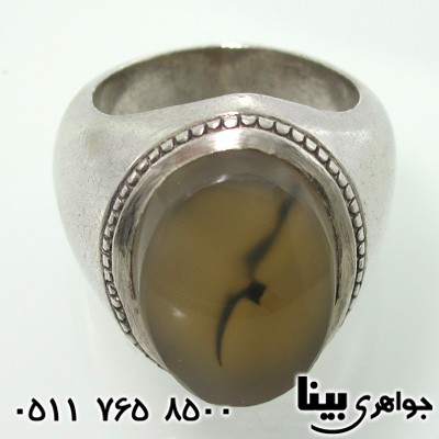 انگشتر عقیق یمنی مردانه عقابی