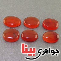 نگین انگشتر عقیق یمنی شجری عسلی خوشرنگ 6 عددی
