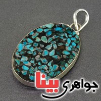 گردنبند فیروزه نیشابوری موزائیکی هنری _کد:19222