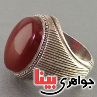 انگشتر عقیق یمنی درشت کلکسیونی عتیقه ، تبارک الله _کد:2887