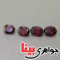 نگین انگشتر یاقوت گارنت زلال و خوشرنگ _کد:19232