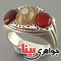 انگشتر عقیق باباقوری و عقیق یمنی قدیمی _کد:2899