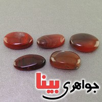 نگین انگشتر عقیق یمنی مصور کبدی قدیمی پنج عددی _کد:19245