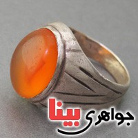 انگشتر عقیق یمنی قدیمی و خوشرنگ _کد:2916