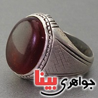 انگشتر عقیق یمنی جگری قدیمی _کد:2918