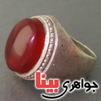انگشتر عقیق یمنی کبدی قدیمی حرز دار _کد:2925