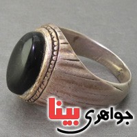 انگشتر عقیق یمنی جزع عتیقه _کد:2926