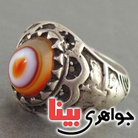 انگشتر عقیق باباقوری چند پوسته عتیقه _کد:2941