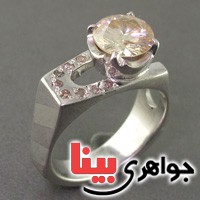 انگشتر الماس روسی ناب و الماس همراه با شناسنامه بین المللی _کد:2945