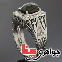 انگشتر اوپال و الماس بسیار زیبا _کد:2964