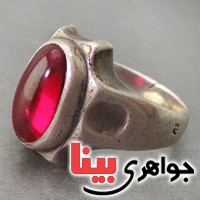 انگشتر یاقوت سرخ آلمانی اصیل کهنه عتیقه _کد:2982