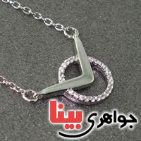 گردنبند زیرکن (زرقون) ماکرو زنانه طرح کهکشان _کد:19290