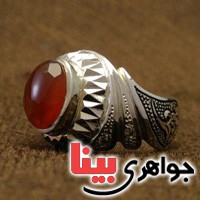 انگشتر عقیق یمنی و الماس فاخر بسیار عالی _کد:2997