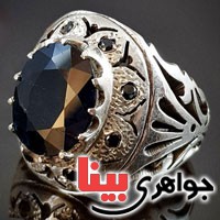 انگشتر یاقوت کبود فاخر با شناسنامه بین المللی _کد:2987