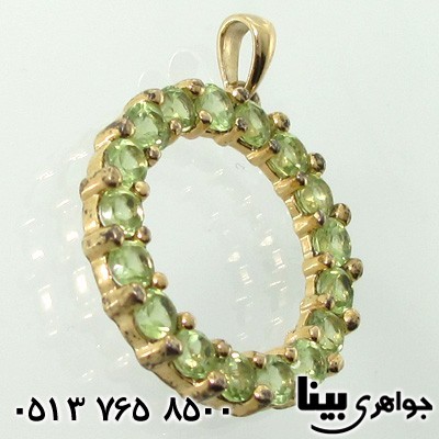 گردنبند زبرجد زنانه دایره ای درشت