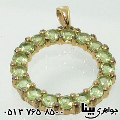 گردنبند زبرجد زنانه دایره ای درشت