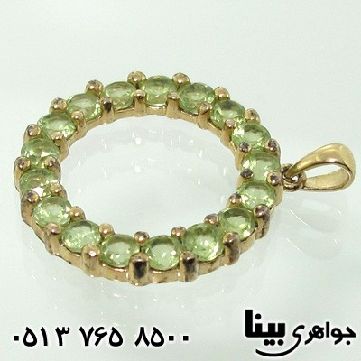 گردنبند زبرجد زنانه دایره ای درشت