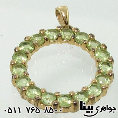 گردنبند زبرجد زنانه دایره ای درشت