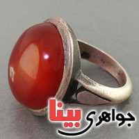 انگشتر عقیق یمنی درشت عتیقه _کد:2991