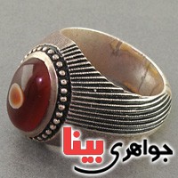 انگشتر عقیق باباقوری قدیمی با رکابی بینظیر _کد:19301